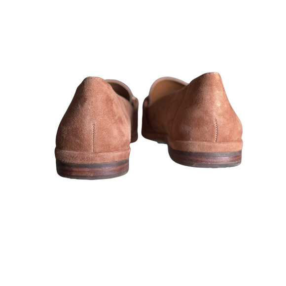 Vince Camuto Suede Women’s Henchila Warm Caramel & Gold Loafer Flats Size 7M - Picture 4 of 7